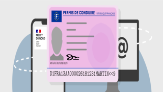 Illustration représentant un permis de conduire