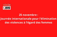 Journée internationale pour l’élimination des violences à l’égard des femmes