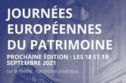 Les inscriptions à la 38e édition des Journées européennes du patrimoine sont lancées. Elles auront lieu les 18 et 19 septembre 2021 avec pour thème « Patrimoine pour tous »