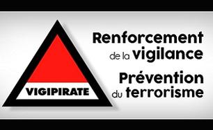 Mesures de prévention contre le terrorisme : renforcement de la vigilance