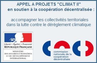 Coopération décentralisée en faveur du climat - Lancement de l’appel à projets "Climat II"