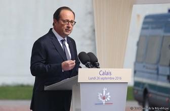 Déplacement de François Hollande, président de la République à Calais