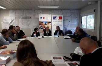 Lancement du plan régional santé au travail 2016-2020 - Visite du chantier de reconstruction du collège Albert Samain à Roubaix
