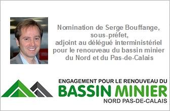 Bassin minier - Nomination de Serge Bouffange, sous-préfet, adjoint au délégué interministériel pour le renouveau du bassin minier