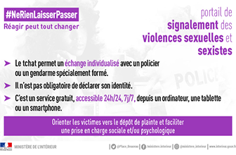 Le ministère de l’Intérieur lance le portail de signalement des violences sexuelles et sexistes #NeRienLaisserPasser