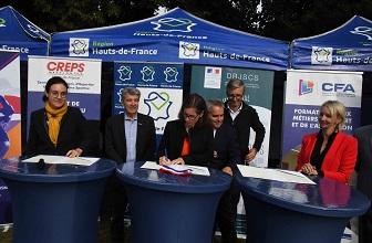 Sport - Signature d'une convention entre l'Etat, le conseil régional des Hauts-de-France et le CREPS : cap vers les jeux !
