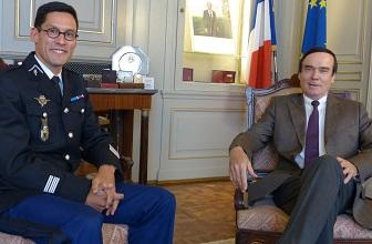 Gendarmerie nationale - Le préfet rencontre le général de division Jacques Hébrard et le colonel Philippe Mirabaud