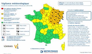 Alerte Météo - Fin de vigilance orange orages – Mercredi 8 juin 2016 - Point de situation à 6h