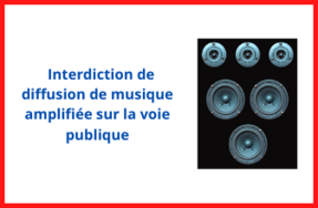 COVID-19 - Interdiction de diffusion de musique amplifiée sur la voie publique