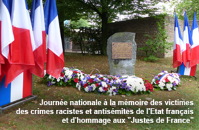 Hommage aux victimes des crimes racistes et antisémites de l’État français et aux "Justes" de France