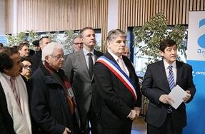 P. Kanner, ministre de la Ville, de la Jeunesse et des Sports inaugure la halle des sports Jean Zay