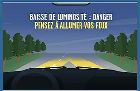 Sécurité routière - changement d'heure = baisse de luminosité, soyez prudents ! 