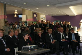 Photo prise lors de la présentation du plan campus dans le restaurant universitaire de droit Lille Moulins