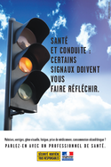 affiche de la sécurité routière "santé et conduite" 1