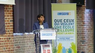 Déplacement de Najat Vallaud-Belkacem, ministre de l'Education nationale, de l'Enseignement supérieur et de la Recherche, jeudi 14 mai à Lille