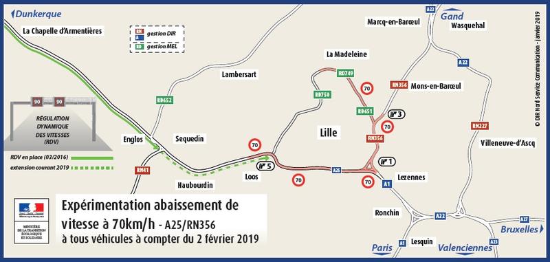Abaissement vitesse 70kmh Lille - carte 898x428
