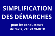 Démarches simplifiées pour les taxis et vtc
