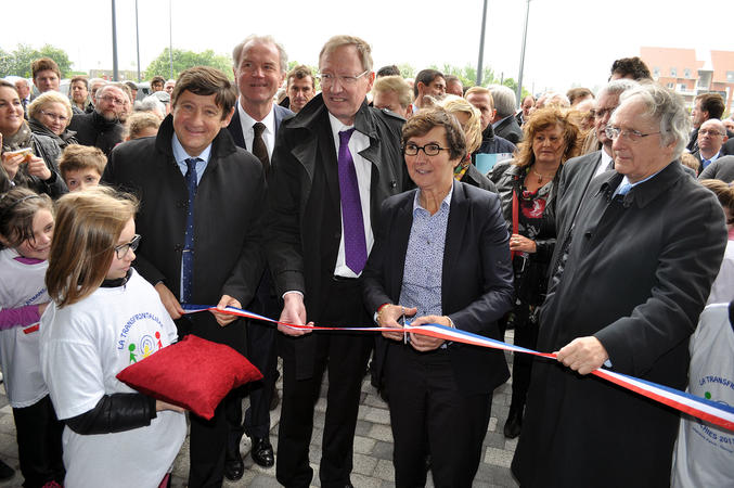 Inauguration du Pubéco Pévèle Aréna par la ministre des sports, le 31 mai 2013